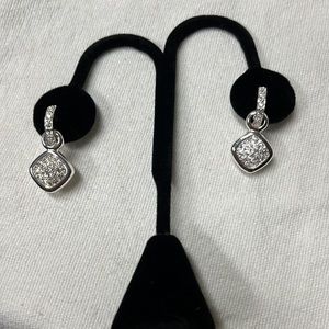 QVC Joan Rivers crystal clip drop earring NEW